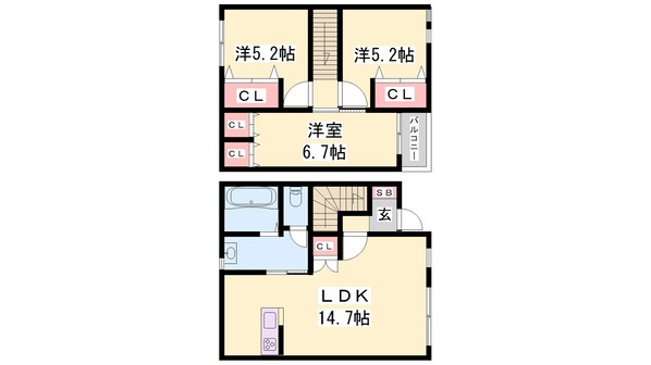 マハロ南山Ⅱの物件間取画像